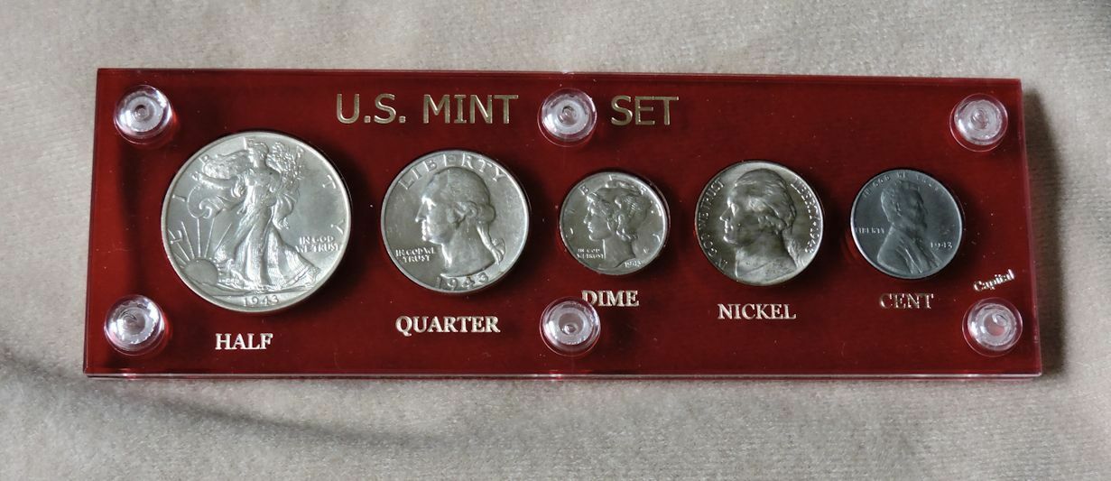 1943 P SILVER UNCIRCULATED WAR SET- UNIQUE -READ