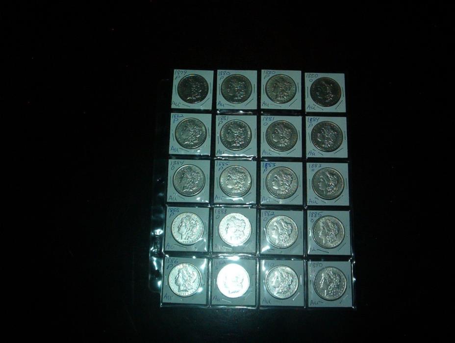 100 Morgan Silver Dollars -  Almost Uncirculated Cond - Pre-1921