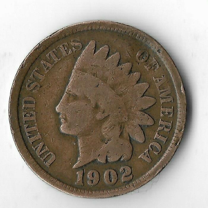 Rare Old Antique US 1902 Indian Head Penny Turn Century Collection Coin USA-T15