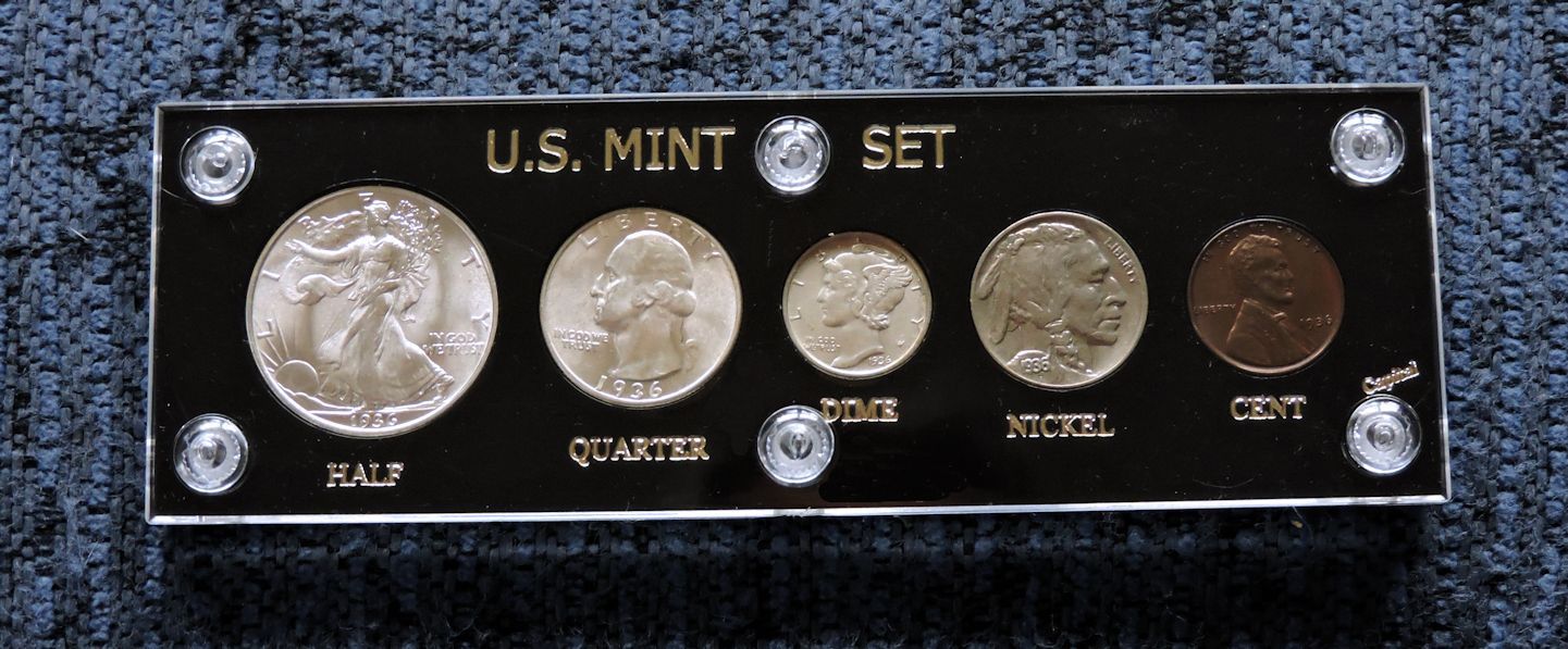 1936 P SILVER UNCIRCULATED MINT SET - OUTSTANDING!
