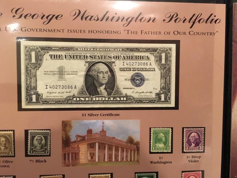 GEORGE WASHINGTON PORTFOLIO OFFICIAL U.S. GOVERNMENT ISSUE THE FATHER OF OUR COU