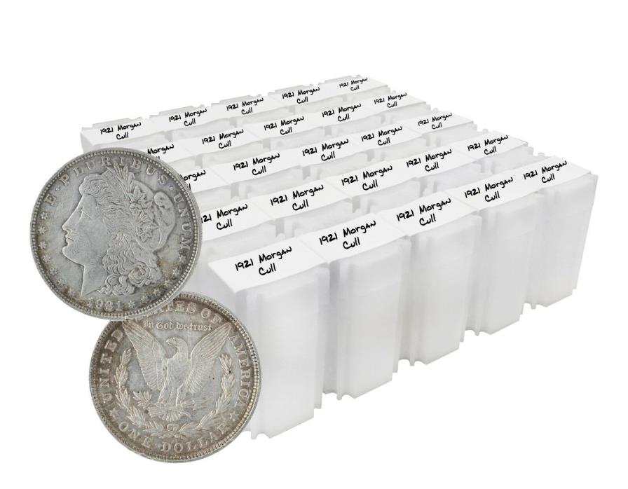 1921 Silver Morgan Dollar Cull Lot of 500 S$1 Mix of Mint Marks P, D, and S