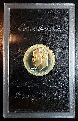 Beautiful 1974 S Brown Box Silver Proof DDR Eisenhower Dollar