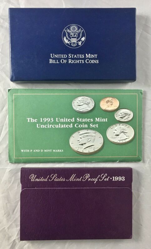 1993 Birth Year Coin Gift Set – U.S. Mint Set, Proof Set + 2 Silver Commems