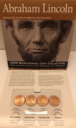 Abraham Lincoln 2009 Bicentennial Cent Special Collection Pennies Coins America