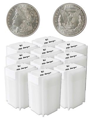 1921 Silver Morgan Dollar BU Lot of 200 Brilliantly Uncirculated Coins in Tubes