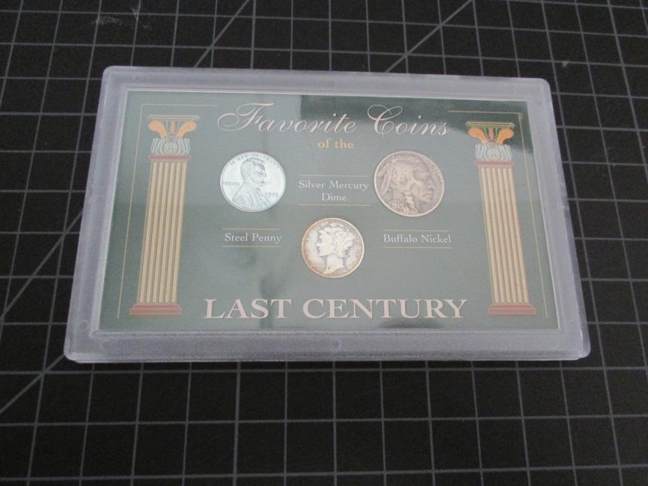 FAV0RITE COINS OF THE LAST CENTURY STEEL PENNY BUFFALO NICKEL MERCURY DIME