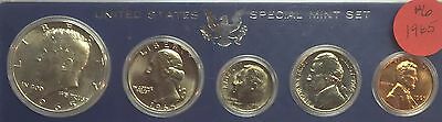 1965 BIRTH YEAR SET - KENNEDY HALF (5 COINS) REALLY NICE OLD COINS #6