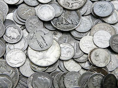 90% Junk Silver US Coins lot of Face Value $25.00 -Pre 1965-No Clad Or Nickles