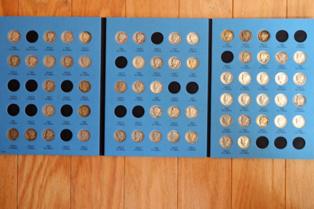 1916-1964 Silver Mercury Dimes in New Littleton Album-60 Silver Dimes(4)