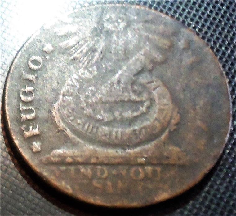 1787 Fugio Cent United States Colonial Copper Coin - First United States Cent!
