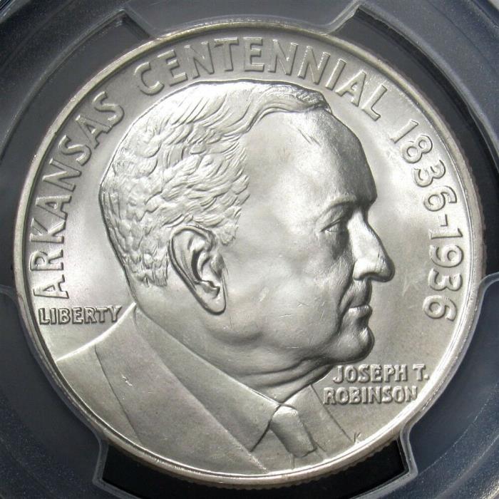 1936 Robinson Half Dollar - PCGS MS64 - Certified White Silver Commemorative