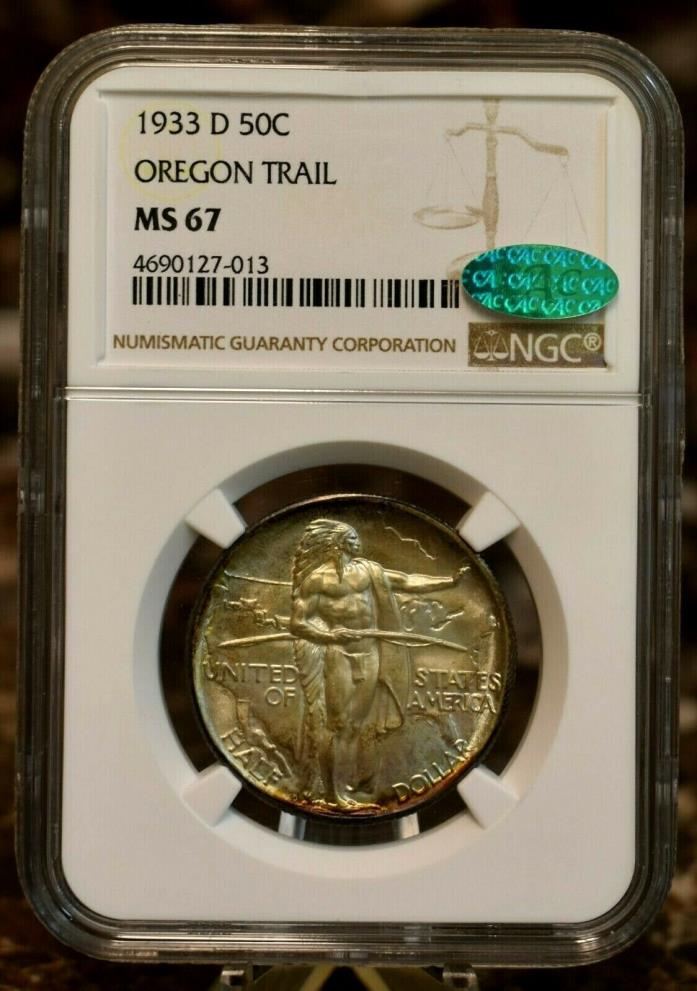 1933-D Oregon Trail 50C NGC MS-67 CAC Investment Grade Commemorative Half Dollar