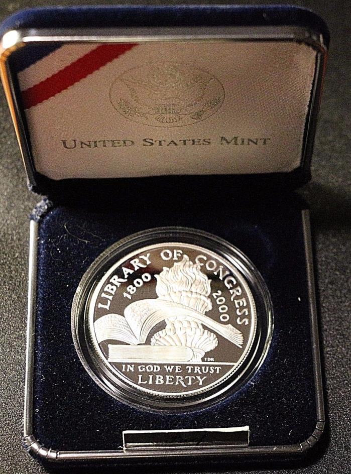 2000 Proof Library of Congress Commemorative Dollar (OGP)