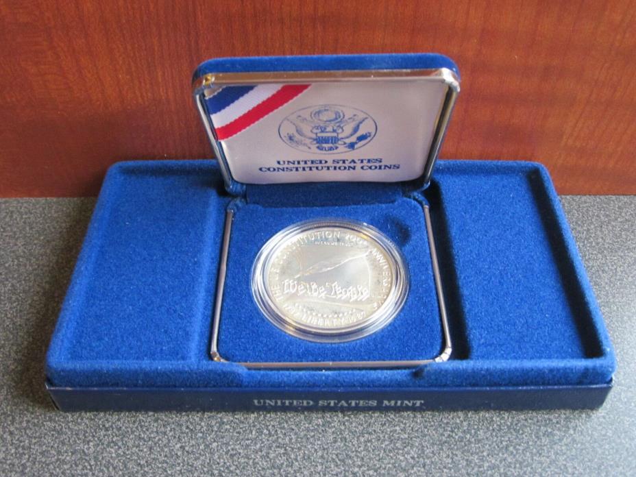 United States Mint 1987 Constitution Silver Dollar Coin