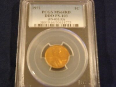1972  One Cent        DDO                 PCGS  MS 64 RD