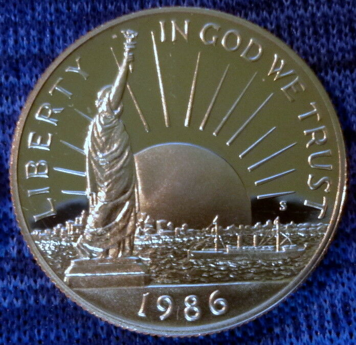 1986 S Proof Statue of Liberty Ellis Island Centennial Commemorative Half Dollar