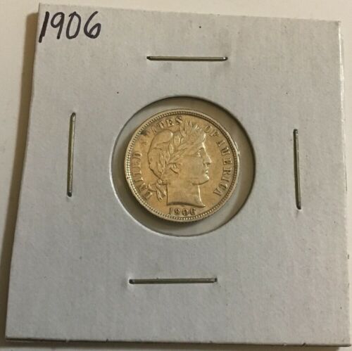 1906 AU Barber Dime Free Shipping As Pictured