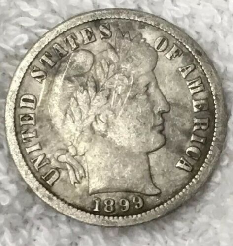 1899 O Silver Barber Dime - VG Details, Full Date, See Photos