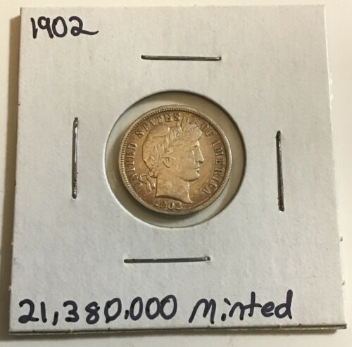 1902 Barber Dime High Au Toned As Pictured Free Shipping