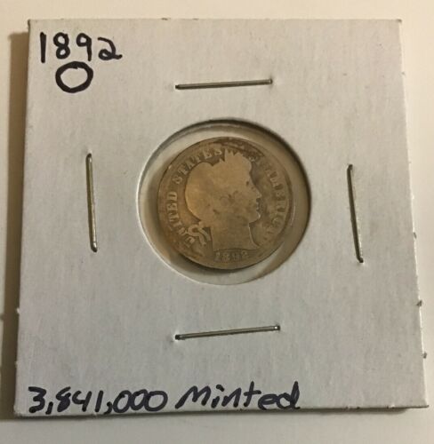 1892 O Barber Dime As Picture Free Shipping