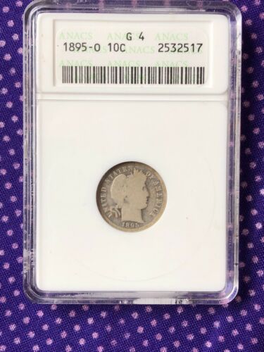 Certified 1895-O Barber Dime- Key Date!