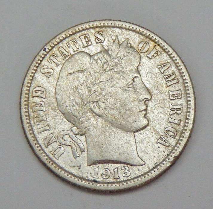 1913 Barber Dime - Free Shipping!! - Very Nice Grade!!