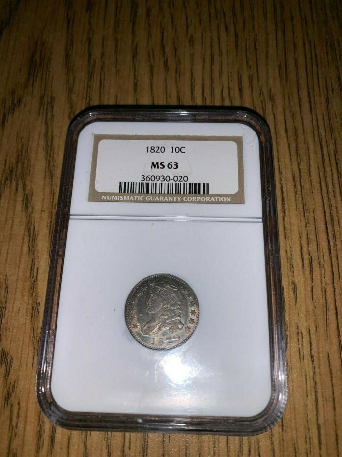 1820 Capped Dime MS 63