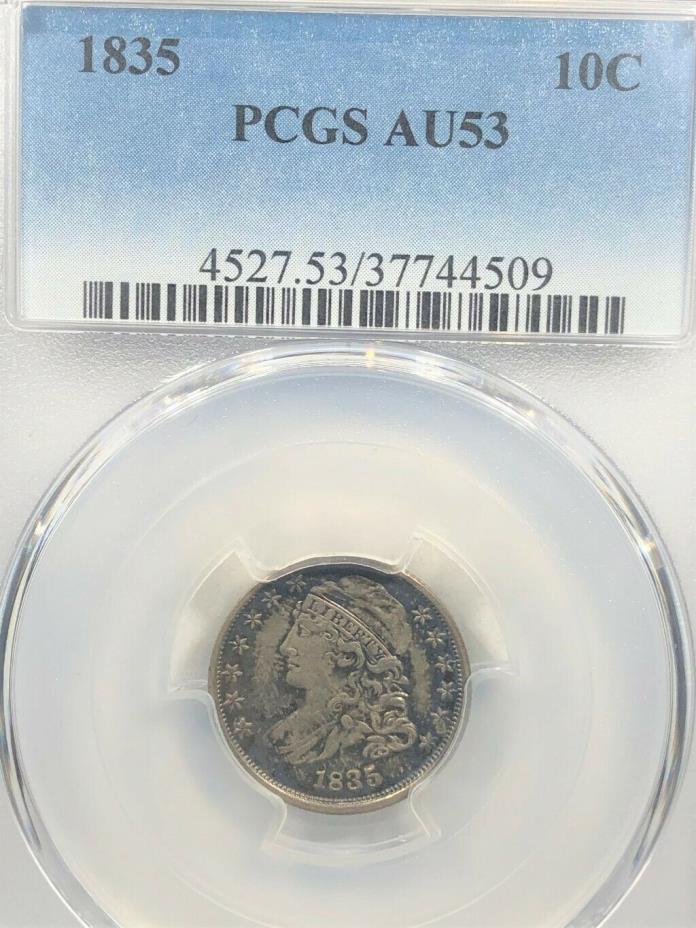 1835 10C Capped Bust Dime  PCGS AU53    #18-01153   