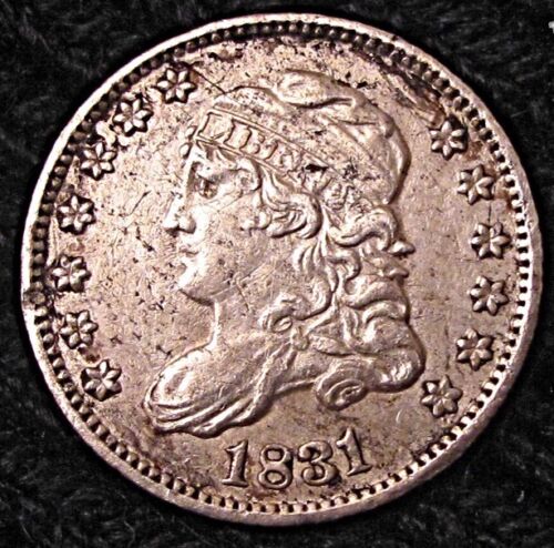 1831 CAPPED BUST HALF DIME - AU DETAILS   #15134