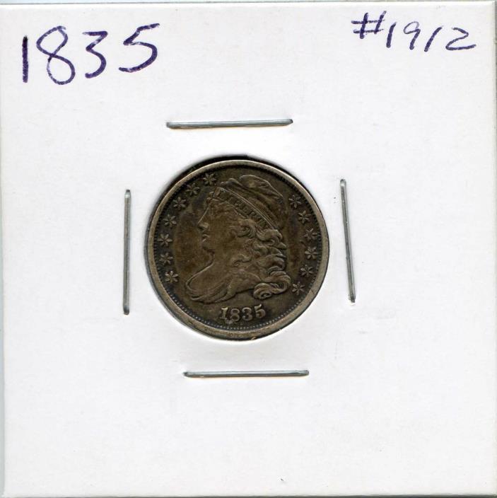1835 10C Capped Bust Silver Dime. Circulated. Lot #1605