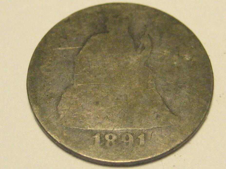 1891-P Seated Liberty Dime