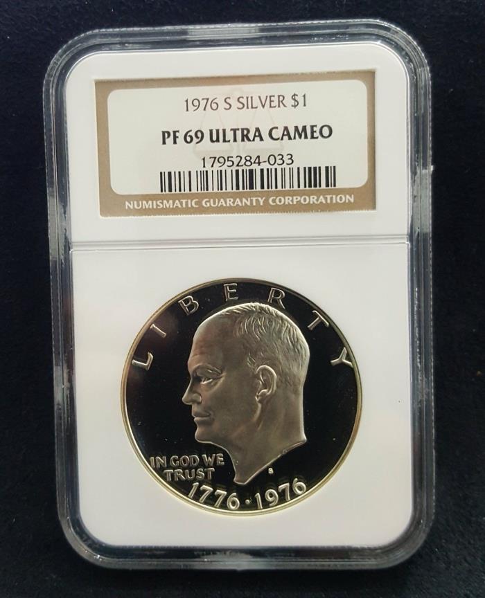 1976-S Silver Eisenhower Dollar NGC PF69 ULTRA CAMEO In Higher Grades ONLY 23