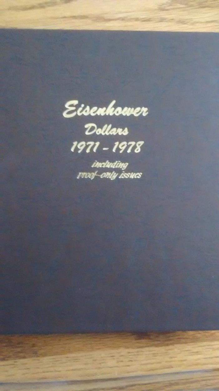 Eisenhower Ike Dollars 1971-1978 32 Coins Unc & Proof  Full 32 coins & in Dansco