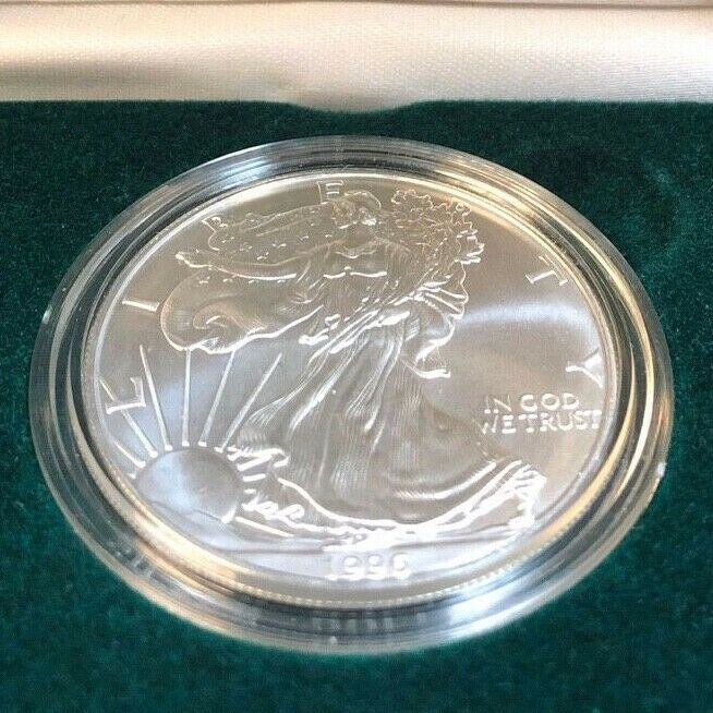 1996 Key Date American Eagle Silver Dollar Uncirculated Low Mintage w/C.O.A