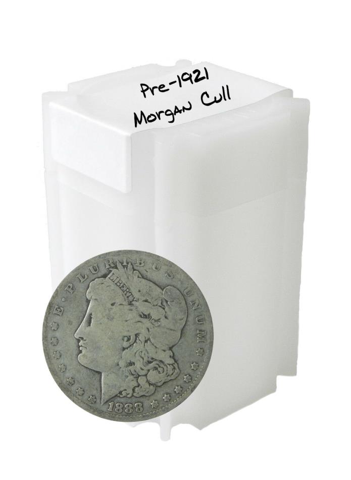 Pre 1921 Silver Morgan Dollar Cull Lot of 10 S$1 Mix Dates & Mints 1878 - 1904