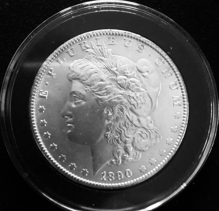 1890 P MORGAN SILVER DOLLAR GEM BU