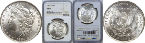 1884-O Morgan Dollar NGC MS-65