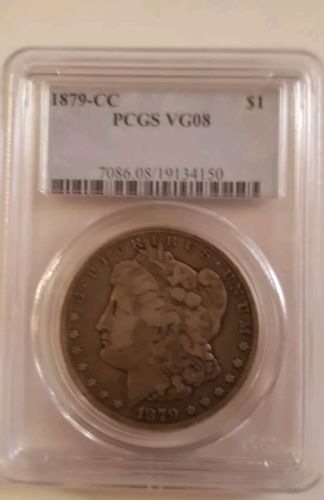 1879-CC Morgan Silver Dollar $1 - PCGS VG8 - Rare Certified Carson City Coin