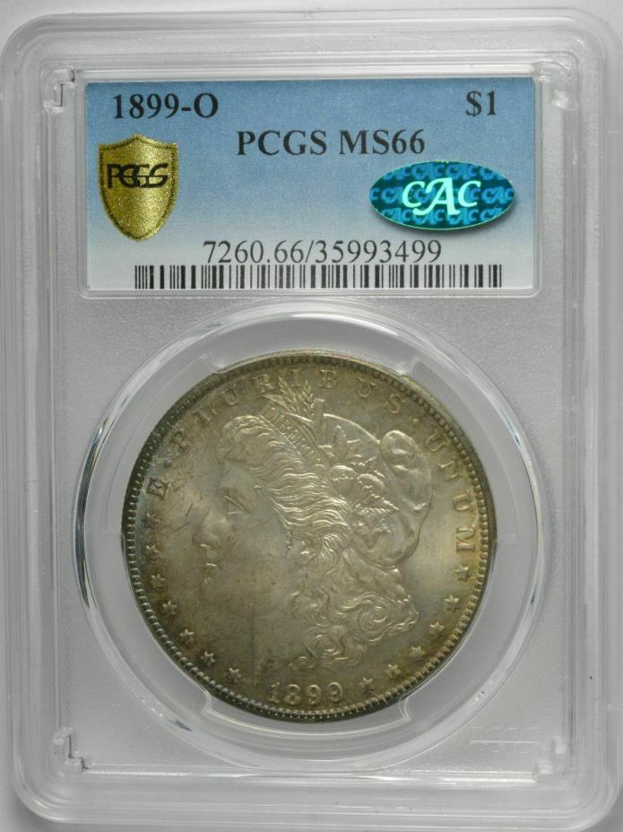 1899-O $1 Morgan Silver Dollar PCGS Certified MS66 CAC Approved Rare US Coin