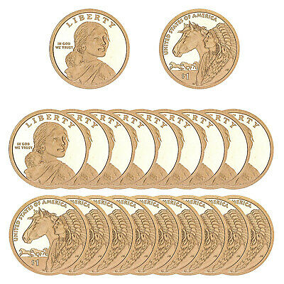 2012 S Native American Sacagawea Dollar Gem Deep Cameo Proof Roll 20 US Coins