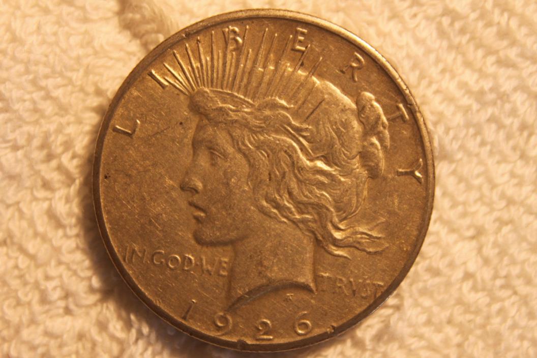 1926-S SILVER PEACE DOLLAR XF
