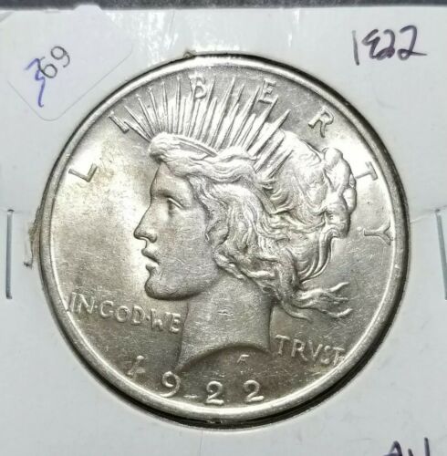 1922 Peace Silver Dollar About Uncirculated - AU