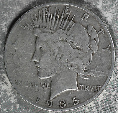 1935-S  Peace Dollar - Very Good Condition
