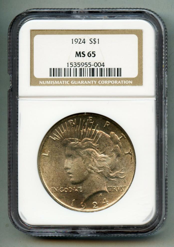 1924 Peace Silver Dollar NGC MS 65