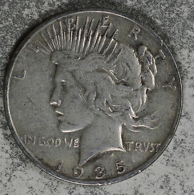 Better Date 1935-S Peace Dollar!  Fine to Very Fine Condition Coin