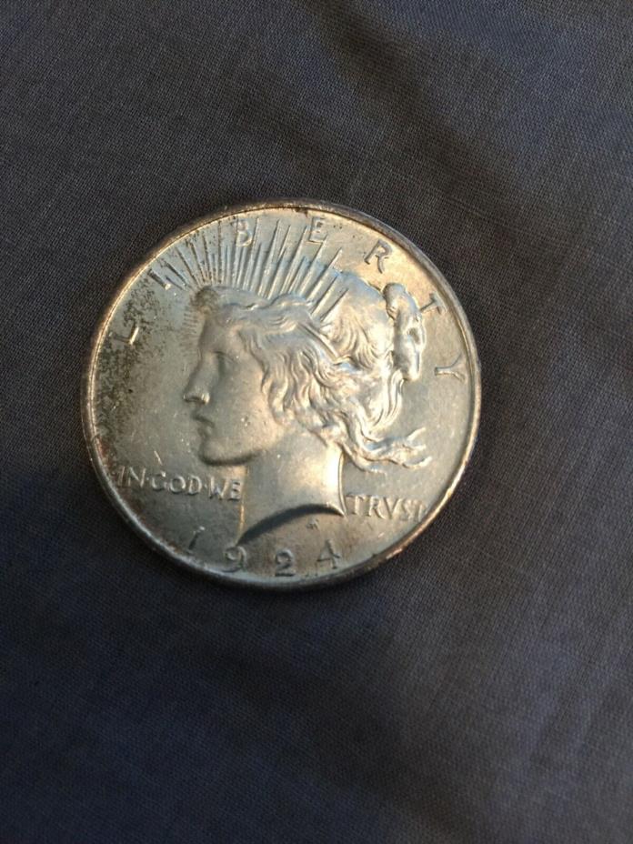 1924 90% Silver Peace Dollar