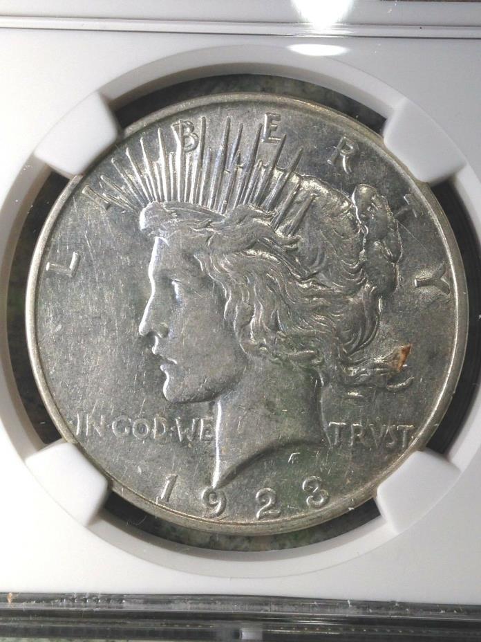 1923-D Peace Silver Dollar NGC AU 53AU About Uncirculated Denver Mint Eye Appeal