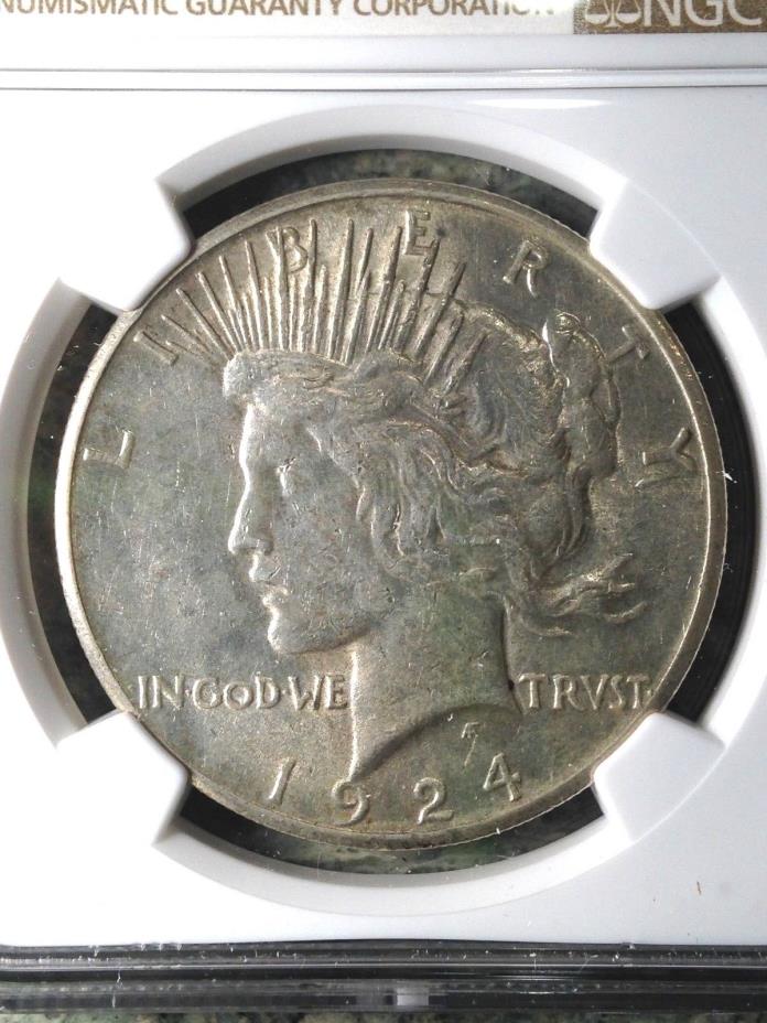 1924-S Peace Silver Dollar NGC AU 58 AU About Uncirculated SF Mint
