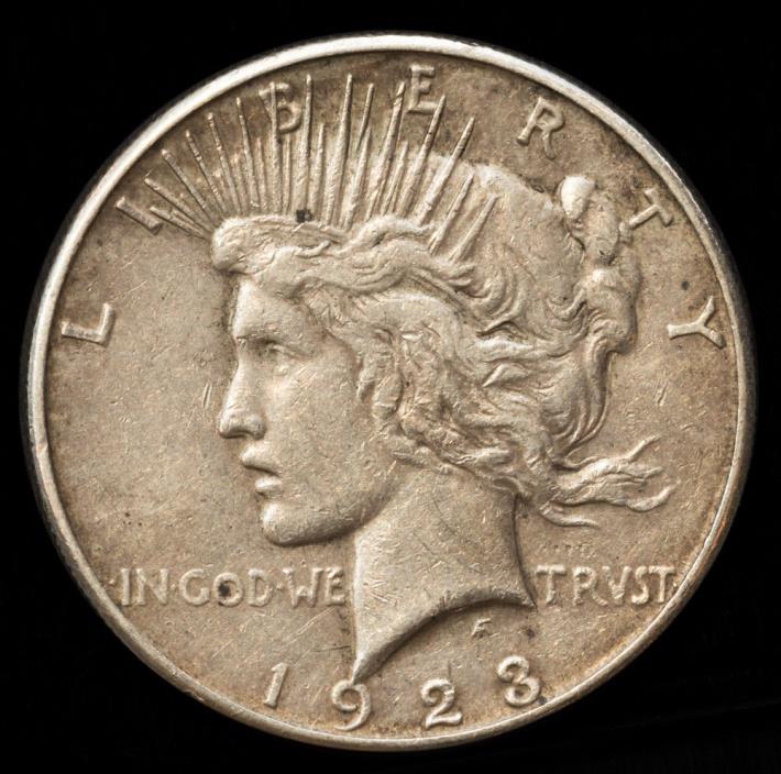 1923 S-Mint $1 Peace Silver Dollar Extra Fine + Free S/H 30 Day Return *2145